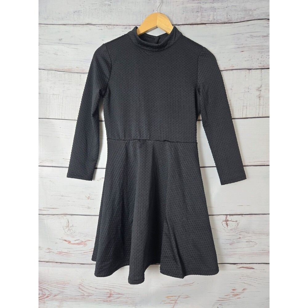 Free People Womens Dress Size Small Black Open Back Mock Neck Fit & Flare